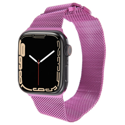 For Apple Watch SE 40mm Milanese Metal Magnetic Watch Band(Purple) - Watch Bands by PMC Jewellery | Online Shopping South Africa | PMC Jewellery