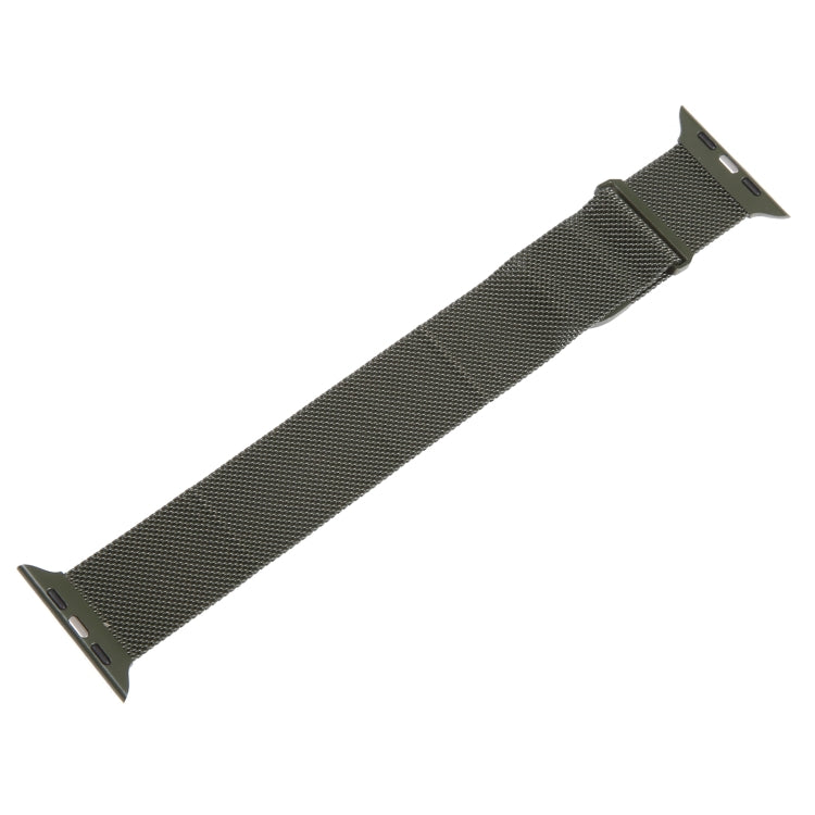 For Apple Watch 6 40mm Milanese Metal Magnetic Watch Band(Army Green) - Watch Bands by PMC Jewellery | Online Shopping South Africa | PMC Jewellery