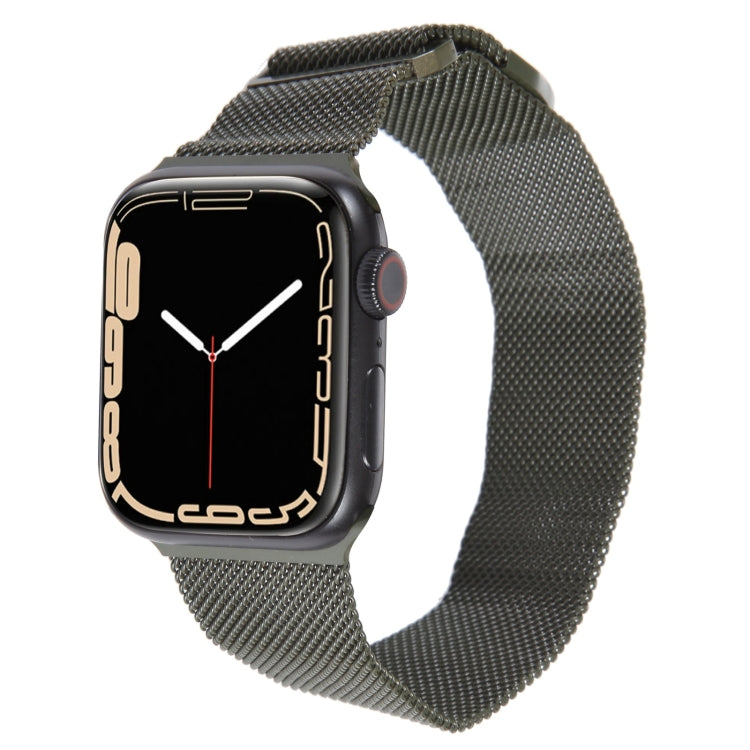 For Apple Watch 6 40mm Milanese Metal Magnetic Watch Band(Army Green) - Watch Bands by PMC Jewellery | Online Shopping South Africa | PMC Jewellery