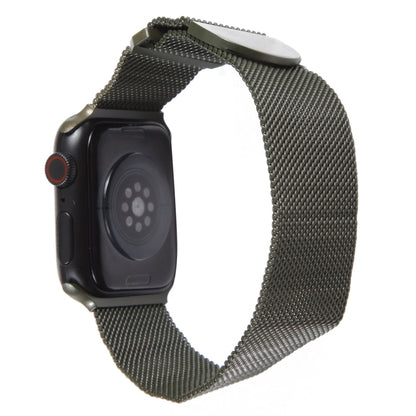 For Apple Watch 5 44mm Milanese Metal Magnetic Watch Band(Army Green) - Watch Bands by PMC Jewellery | Online Shopping South Africa | PMC Jewellery