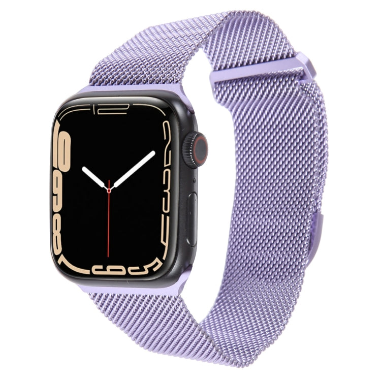 For Apple Watch 4 44mm Milanese Metal Magnetic Watch Band(Lavender Purple) - Watch Bands by PMC Jewellery | Online Shopping South Africa | PMC Jewellery