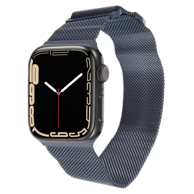 For Apple Watch 3 38mm Milanese Metal Magnetic Watch Band(Midnight Blue) - Watch Bands by PMC Jewellery | Online Shopping South Africa | PMC Jewellery