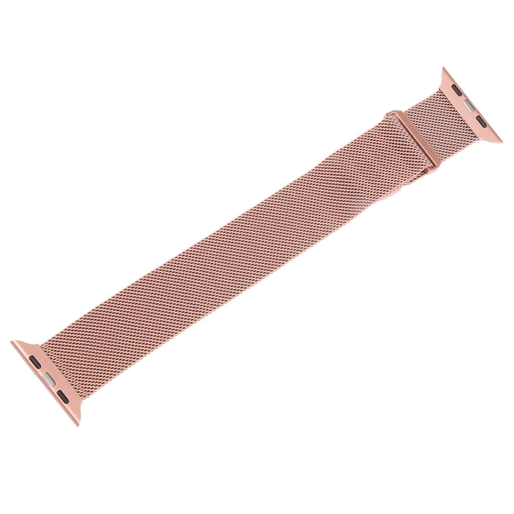 For Apple Watch 3 38mm Milanese Metal Magnetic Watch Band(Pink) - Watch Bands by PMC Jewellery | Online Shopping South Africa | PMC Jewellery