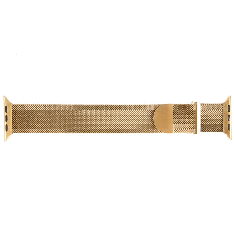 For Apple Watch 2 38mm Milanese Metal Magnetic Watch Band(Gold) - Watch Bands by PMC Jewellery | Online Shopping South Africa | PMC Jewellery