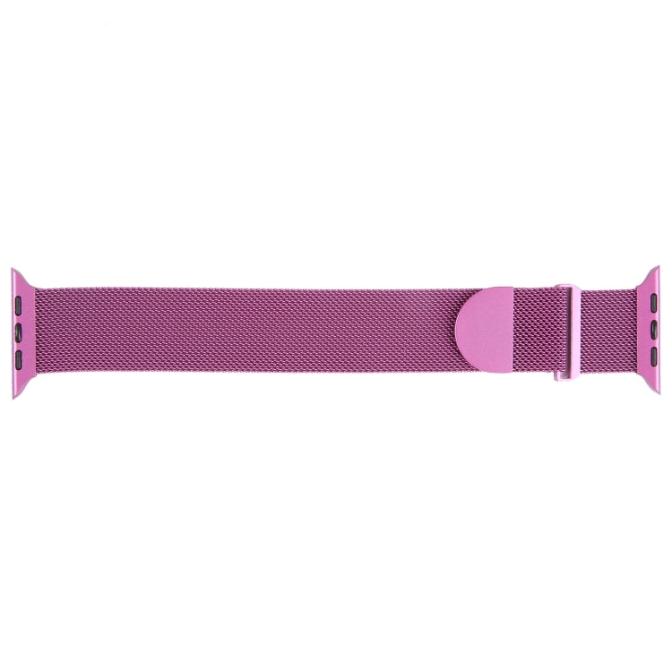 For Apple Watch 2 38mm Milanese Metal Magnetic Watch Band(Purple) - Watch Bands by PMC Jewellery | Online Shopping South Africa | PMC Jewellery