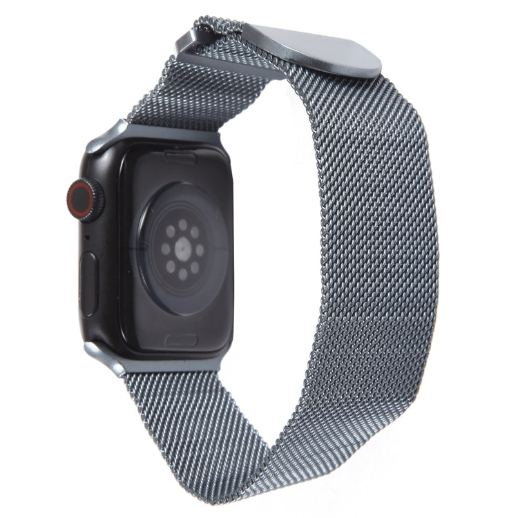 For Apple Watch 42mm Milanese Metal Magnetic Watch Band(Space Grey) - Watch Bands by PMC TechLife | Online Shopping South Africa | PMC TechLife