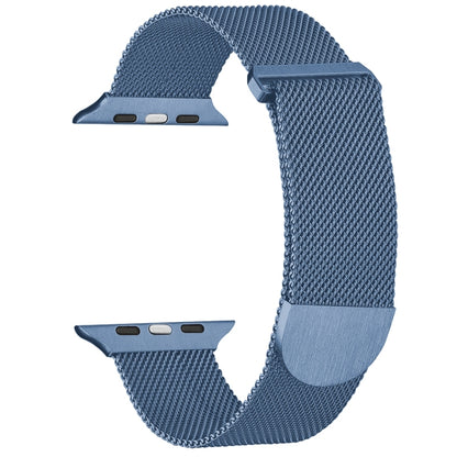 For Apple Watch 38mm Milanese Metal Magnetic Watch Band(Blue) - Watch Bands by PMC Jewellery | Online Shopping South Africa | PMC Jewellery