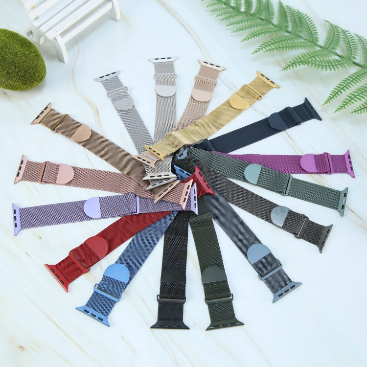 For Apple Watch 5 44mm Milanese Metal Magnetic Watch Band(Space Grey) - Watch Bands by PMC TechLife | Online Shopping South Africa | PMC TechLife