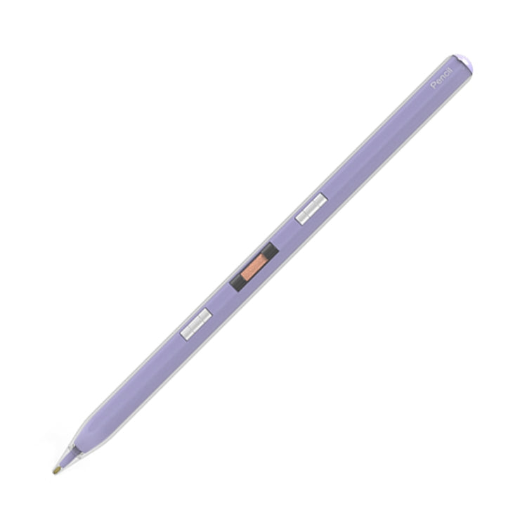 P10s Transparent Case Wireless Charging Stylus Pen for iPad 2018 or Later(Purple) - Stylus Pen by PMC Jewellery | Online Shopping South Africa | PMC Jewellery