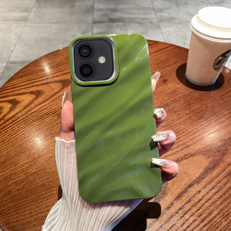 For iPhone 12 / 12 Pro Solid Color Wave Texture TPU Phone Case(Green) - iPhone 12 / 12 Pro Cases by PMC Jewellery | Online Shopping South Africa | PMC Jewellery