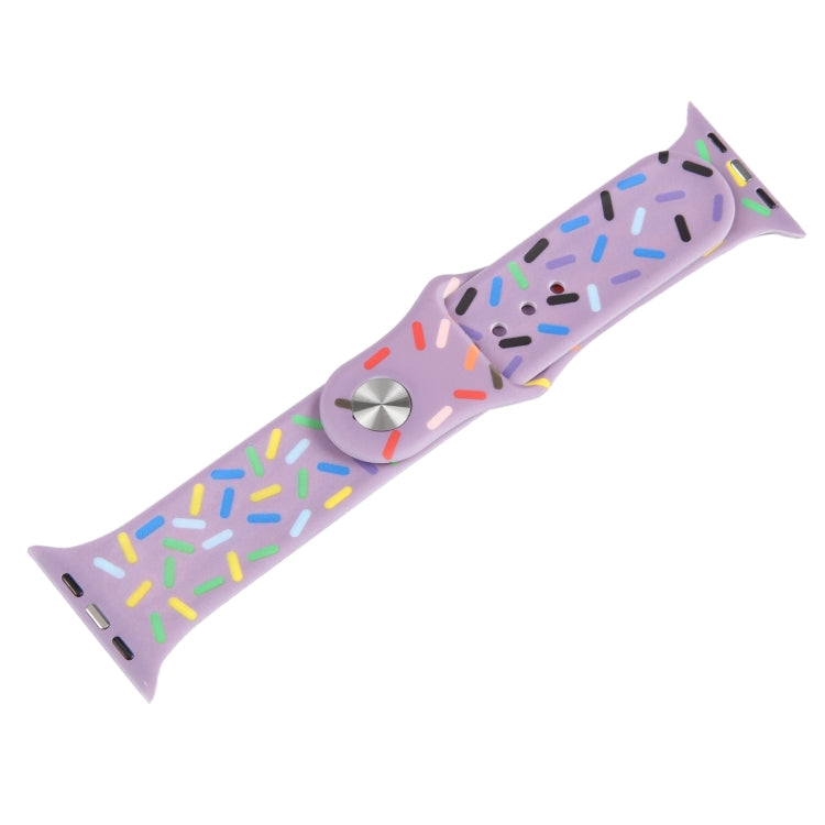 Rainbow Raindrops Silicone Watch Band For Apple Watch 2 42mm(Light Purple) - Watch Bands by PMC TechLife | Online Shopping South Africa | PMC TechLife