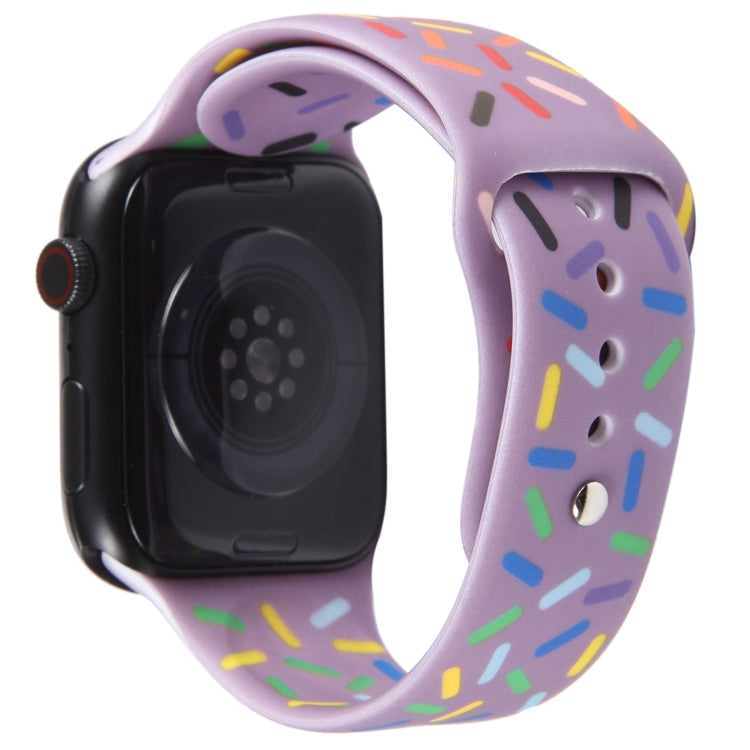 Rainbow Raindrops Silicone Watch Band For Apple Watch 2 42mm(Light Purple) - Watch Bands by PMC TechLife | Online Shopping South Africa | PMC TechLife