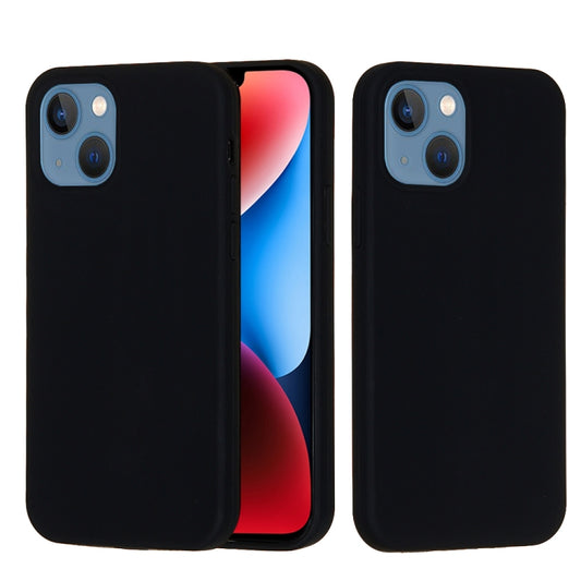 For iPhone 15 Solid Color Silicone Phone Case(Black) - iPhone 15 Cases by PMC Jewellery | Online Shopping South Africa | PMC Jewellery