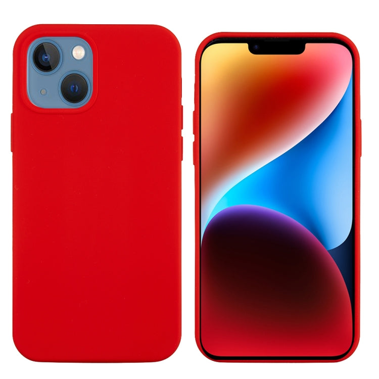 For iPhone 15 Solid Color Silicone Phone Case(Red) - iPhone 15 Cases by PMC TechLife | Online Shopping South Africa | PMC TechLife