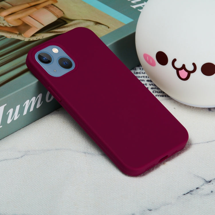 For iPhone 15 Solid Color Silicone Phone Case(Violet) - iPhone 15 Cases by PMC TechLife | Online Shopping South Africa | PMC TechLife