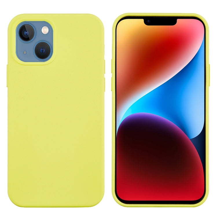 For iPhone 15 Plus Solid Color Silicone Phone Case(Lemon Yellow) - iPhone 15 Plus Cases by PMC Jewellery | Online Shopping South Africa | PMC Jewellery