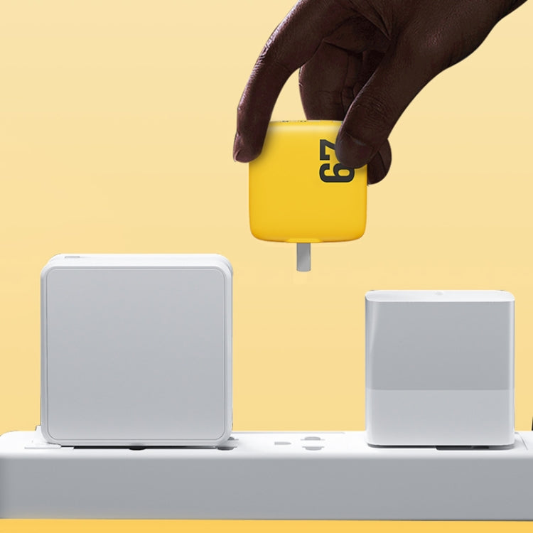 WK WP-U141 67W USB+Double USB-C / Type-C GaN Charger, Plug:CN Plug(Yellow) - free shipping - PMC TechLife - Order now!