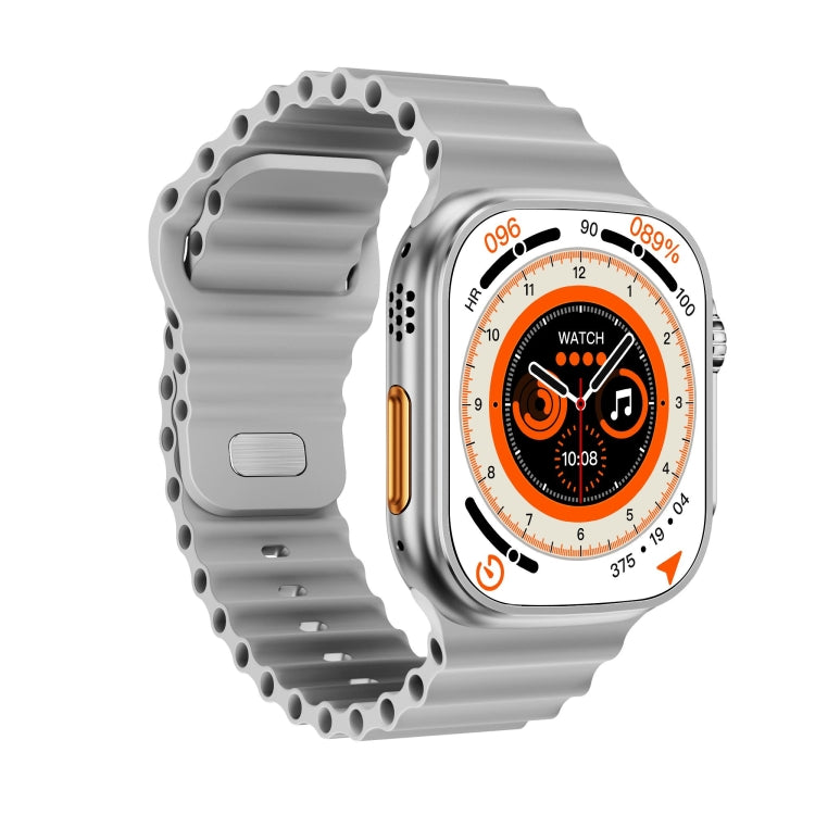 WS-E9 Ultra 2.2 inch IP67 Waterproof Ocean Silicone Band Smart Watch, Support Heart Rate / NFC(Silver) - Smart Watches by PMC Jewellery | Online Shopping South Africa | PMC Jewellery