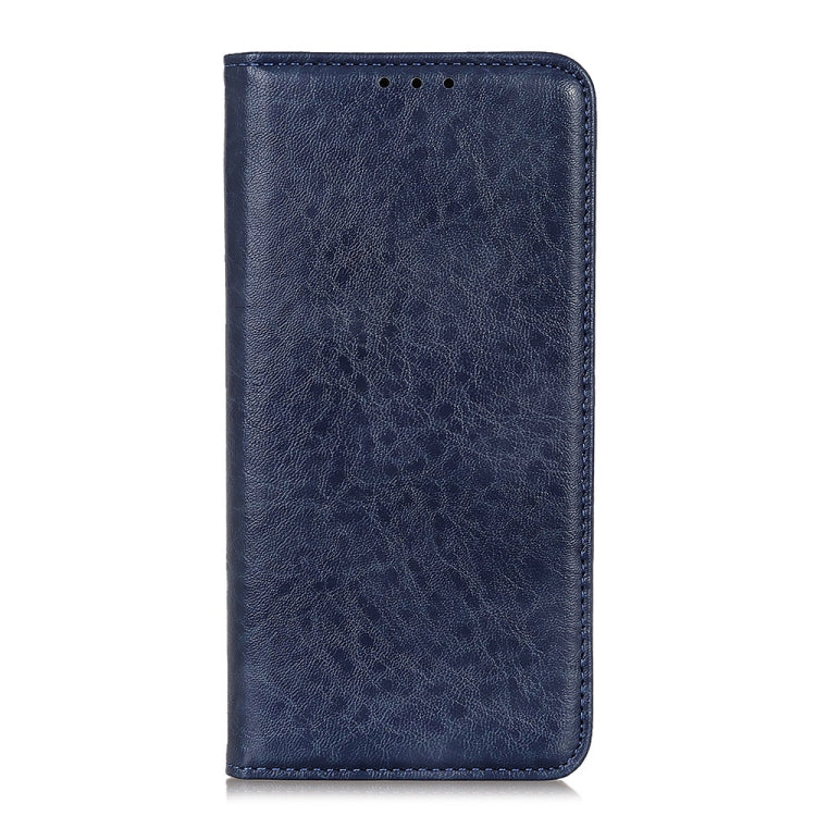 For iPhone 15 Pro Max Magnetic Crazy Horse Texture Horizontal Flip Leather Phone Case(Blue) - iPhone 15 Pro Max Cases by PMC Jewellery | Online Shopping South Africa | PMC Jewellery