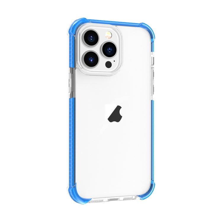 For iPhone 15 Pro Four-corner Shockproof TPU + Acrylic Phone Case(Blue) - iPhone 15 Pro Cases by PMC TechLife | Online Shopping South Africa | PMC TechLife