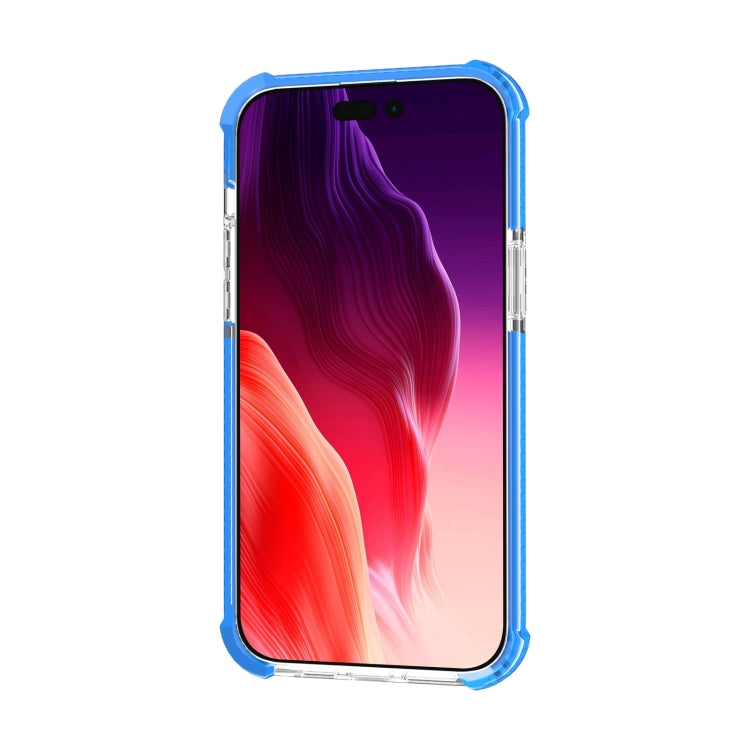 For iPhone 15 Pro Four-corner Shockproof TPU + Acrylic Phone Case(Blue) - iPhone 15 Pro Cases by PMC TechLife | Online Shopping South Africa | PMC TechLife