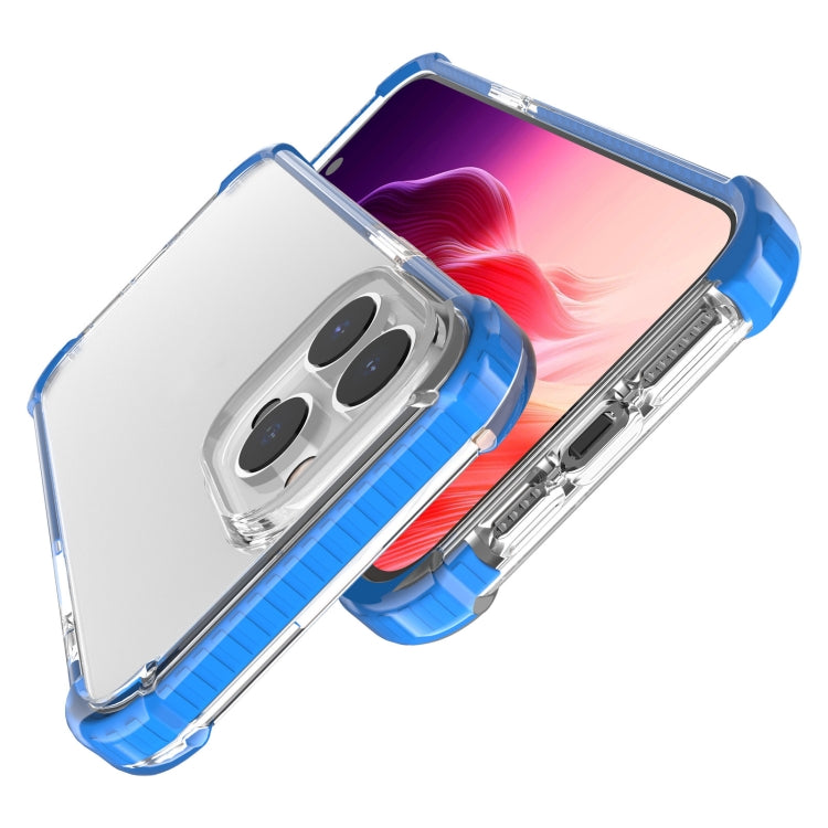 For iPhone 15 Pro Four-corner Shockproof TPU + Acrylic Phone Case(Blue) - iPhone 15 Pro Cases by PMC TechLife | Online Shopping South Africa | PMC TechLife