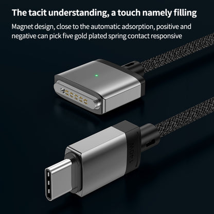 140W Type-C to Magsafe 3 Magnetic Charging Cable, Length:2m(Silver) - Cable & Adapter by PMC Jewellery | Online Shopping South Africa | PMC Jewellery