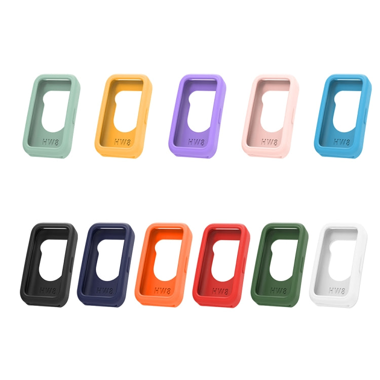 For Huawei Band 8 Silicone Protective Case + Silicone Watch Band Kit(Black) - Watch Bands by PMC TechLife | Online Shopping South Africa | PMC TechLife | Buy Now Pay Later Mobicred