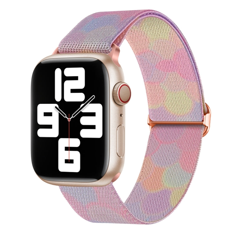 For Apple Watch 7 41mm Painted Pattern Nylon Replacement Watch Band(Symphony Bubbles) - Watch Bands by PMC Jewellery | Online Shopping South Africa | PMC Jewellery