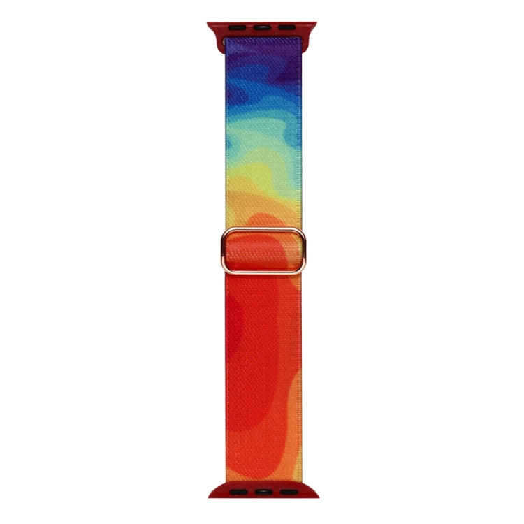 For Apple Watch 7 41mm Painted Pattern Nylon Replacement Watch Band(Liquid Colorful) - Watch Bands by PMC Jewellery | Online Shopping South Africa | PMC Jewellery