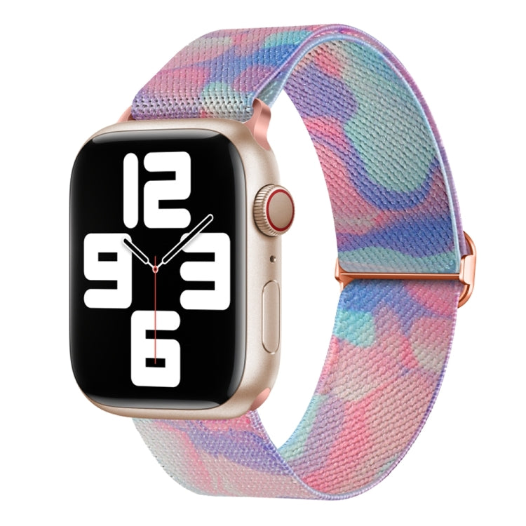 For Apple Watch 4 44mm Painted Pattern Nylon Replacement Watch Band(Water Fluid) - Watch Bands by PMC Jewellery | Online Shopping South Africa | PMC Jewellery