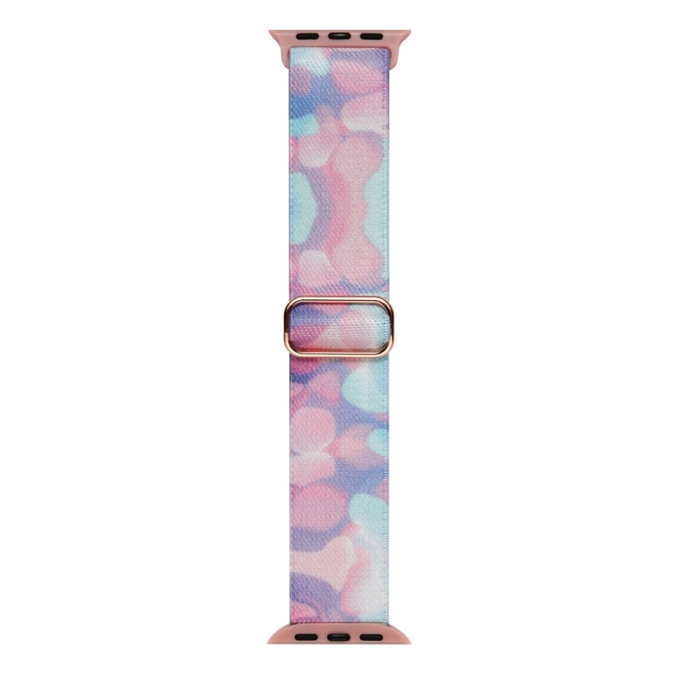 For Apple Watch 9 41mm Painted Pattern Nylon Replacement Watch Band(Water Fluid) - Watch Bands by PMC TechLife | Online Shopping South Africa | PMC TechLife