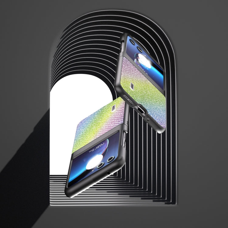For Motorola Razr 40 Ultra ABEEL Diamond Series Black Edge Phone Case(Rainbow) - free shipping - PMC TechLife - Order now!