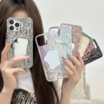 For iPhone 11 Embossed Rock Texture Mirror TPU Phone Case(Space Silver) - iPhone 11 Cases by PMC Jewellery | Online Shopping South Africa | PMC Jewellery