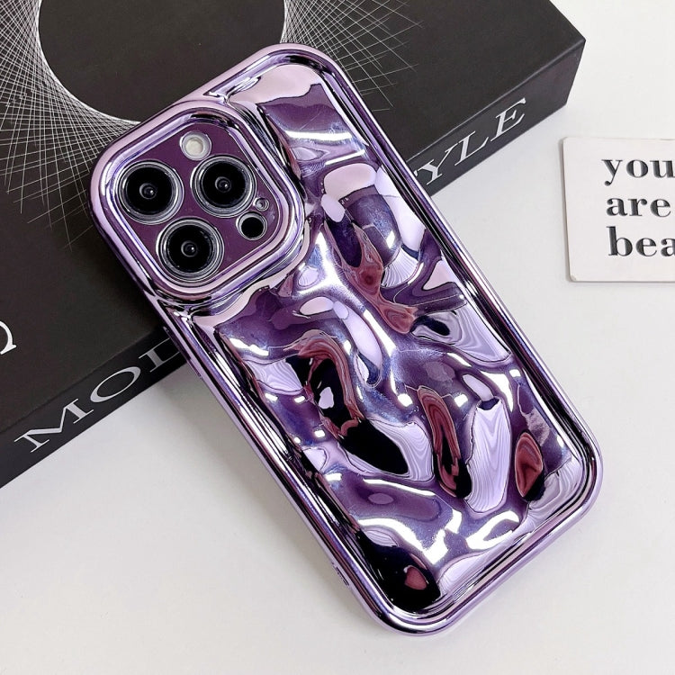 For iPhone 14 Electroplating Meteorite Texture TPU Phone Case(Purple) - iPhone 14 Cases by PMC Jewellery | Online Shopping South Africa | PMC Jewellery