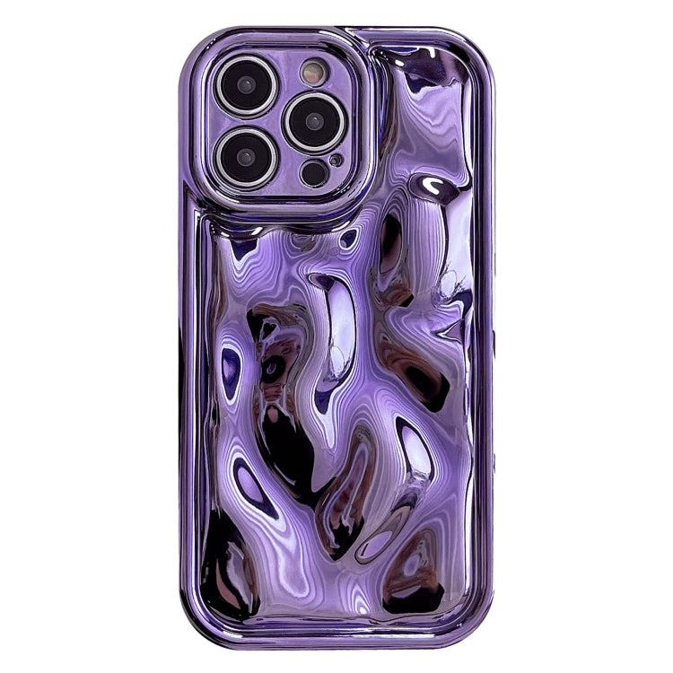 For iPhone 14 Pro Max Electroplating Meteorite Texture TPU Phone Case(Purple) - free shipping - PMC TechLife - Order now!
