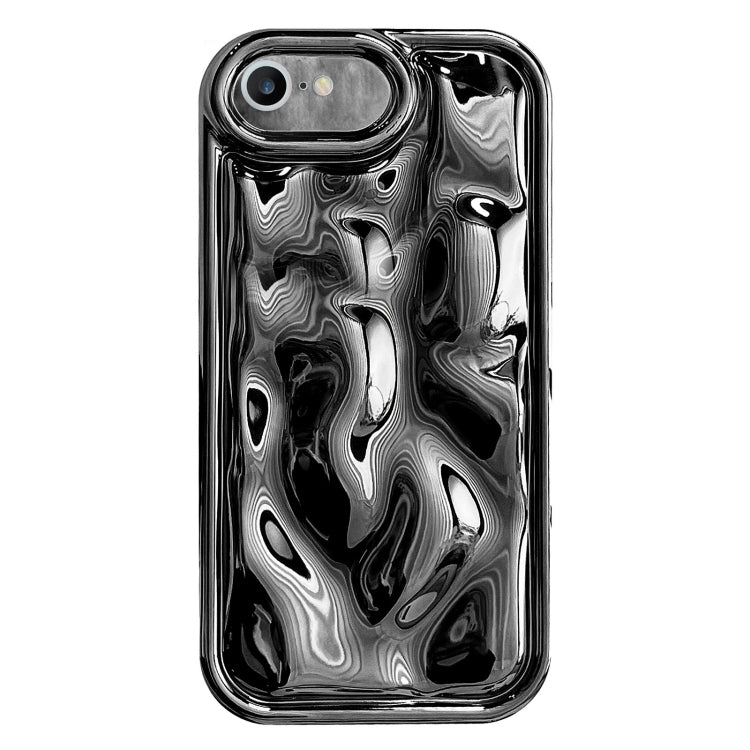 For iPhone SE 2022 /2020 / 8 / 7 Electroplating Meteorite Texture TPU Phone Case(Black) - iPhone SE 2022 / 2020 / 8 / 7 Cases by PMC Jewellery | Online Shopping South Africa | PMC Jewellery