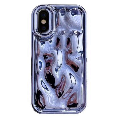 For iPhone XS Max Electroplating Meteorite Texture TPU Phone Case(Blue) - More iPhone Cases by PMC Jewellery | Online Shopping South Africa | PMC Jewellery