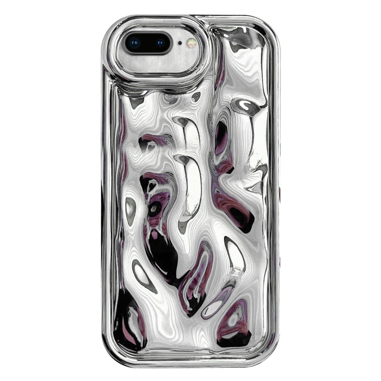 For iPhone 8 Plus / 7 Plus Electroplating Meteorite Texture TPU Phone Case(Silver) - More iPhone Cases by PMC Jewellery | Online Shopping South Africa | PMC Jewellery