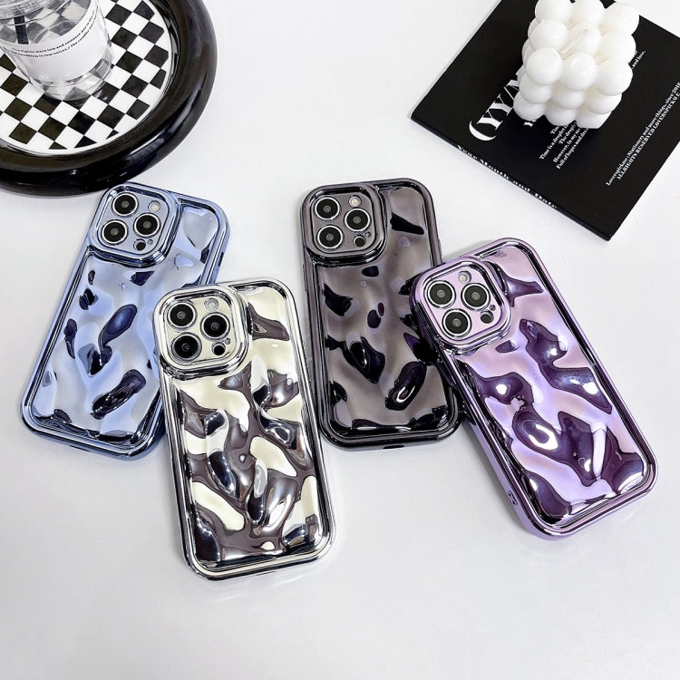 For iPhone 14 Pro Electroplating Meteorite Texture TPU Phone Case(Purple) - free shipping - PMC TechLife - Order now!