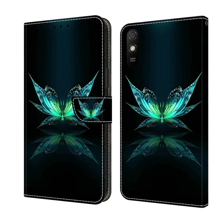 For Xiaomi Redmi 9A Crystal 3D Shockproof Protective Leather Phone Case(Reflection Dutterfly) - free shipping - PMC TechLife - Order now!