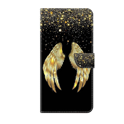 For Xiaomi Redmi 9A Crystal 3D Shockproof Protective Leather Phone Case(Golden Wings) - Xiaomi Cases by PMC Jewellery | Online Shopping South Africa | PMC Jewellery