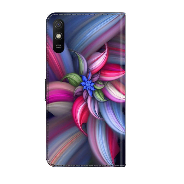 For Xiaomi Redmi 9A Crystal 3D Shockproof Protective Leather Phone Case(Colorful Flower) - free shipping - PMC TechLife - Order now!