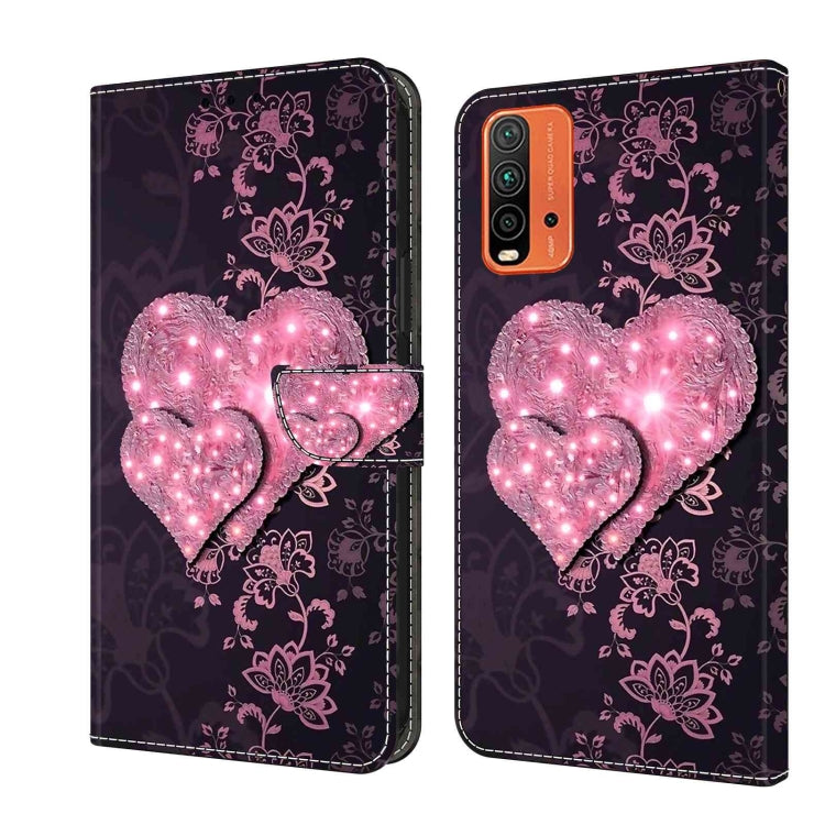 For Xiaomi Redmi 9T Crystal 3D Shockproof Protective Leather Phone Case(Lace Love) - free shipping - PMC TechLife - Order now!