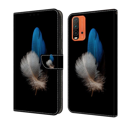 For Xiaomi Redmi 9T Crystal 3D Shockproof Protective Leather Phone Case(Two Branches) - Xiaomi Cases by PMC Jewellery | Online Shopping South Africa | PMC Jewellery