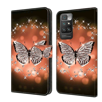 For Xiaomi Redmi 10 Crystal 3D Shockproof Protective Leather Phone Case(Crystal Butterfly) - Xiaomi Cases by PMC Jewellery | Online Shopping South Africa | PMC Jewellery