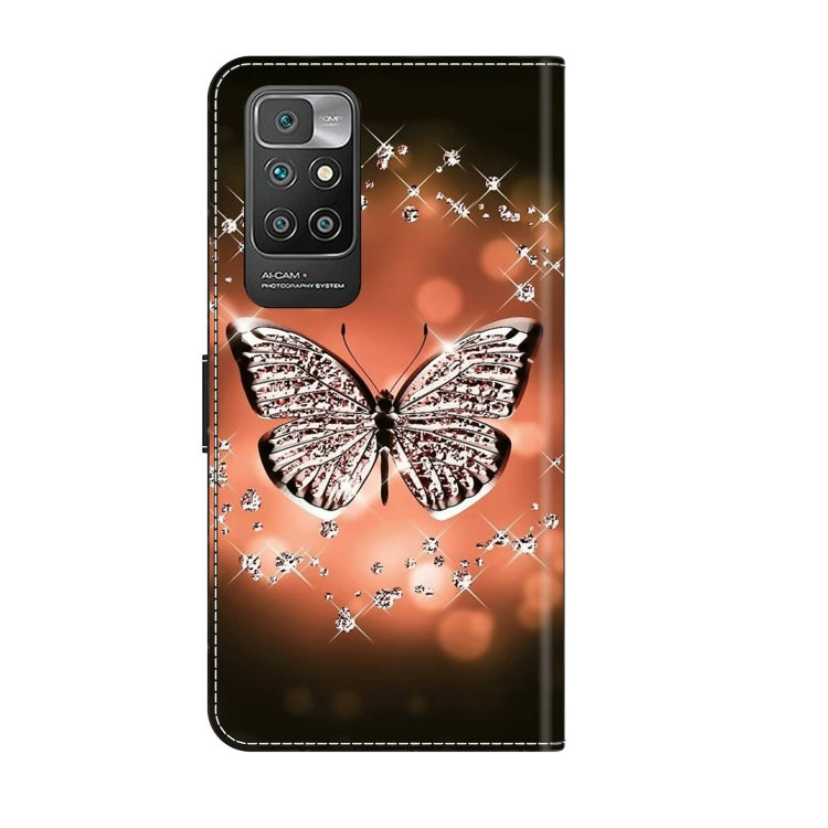 For Xiaomi Redmi 10 Crystal 3D Shockproof Protective Leather Phone Case(Crystal Butterfly) - Xiaomi Cases by PMC Jewellery | Online Shopping South Africa | PMC Jewellery