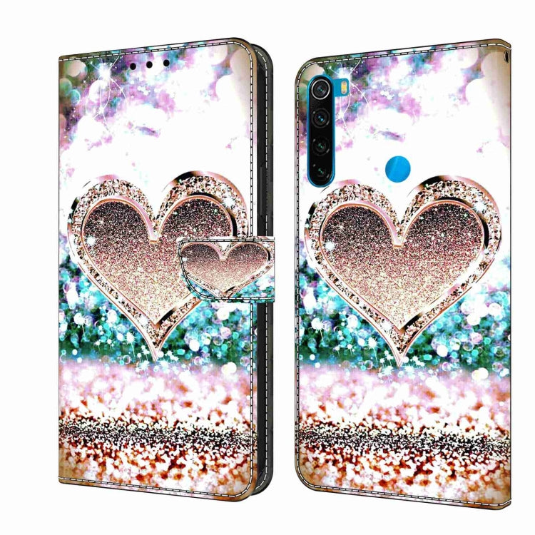 For Xiaomi Redmi Note 8 Crystal 3D Shockproof Protective Leather Phone Case(Pink Diamond Heart) - free shipping - PMC TechLife - Order now!