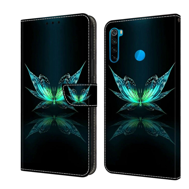 For Xiaomi Redmi Note 8T Crystal 3D Shockproof Protective Leather Phone Case(Reflection Dutterfly) - free shipping - PMC TechLife - Order now!