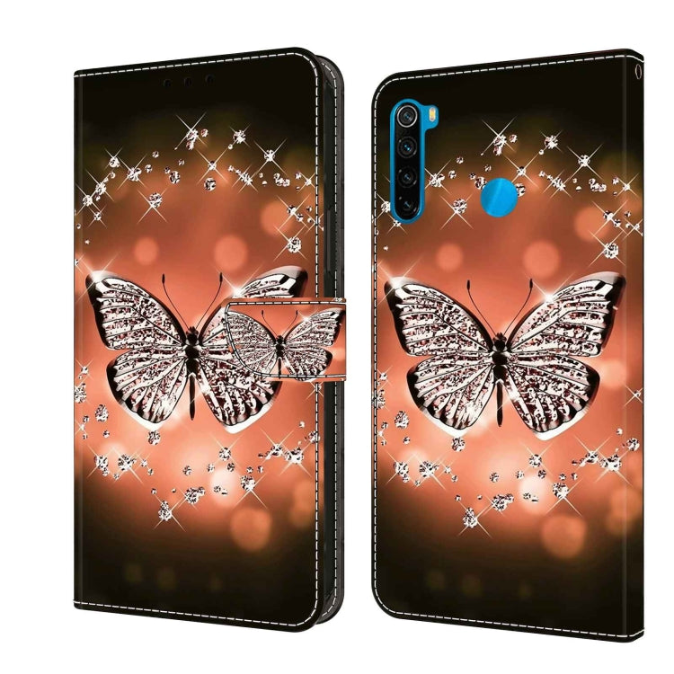 For Xiaomi Redmi Note 8T Crystal 3D Shockproof Protective Leather Phone Case(Crystal Butterfly) - Xiaomi Cases by PMC Jewellery | Online Shopping South Africa | PMC Jewellery